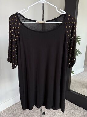 Michael Kors - Black Studded Sleeve Women's Top - size 2X